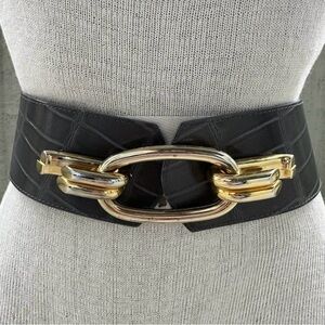 VINTAGE 1980s Emmanuel leather waist belt